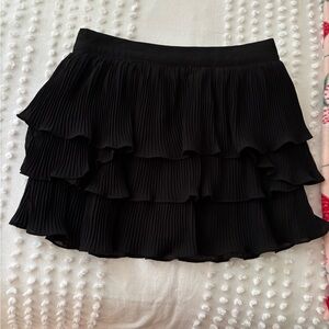 Pink Lily Black Bubble Mini Skirt